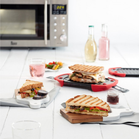 Σκεύος για ψήσιμο στο φούρνο μικροκυμάτων Lekue 1009081, 25,2x14,8x5,4 cm, πλατινένιο σιλικόνη, ατσάλι με αντικολλητική επίστρωση, από 0 έως +240C, κόκκινο