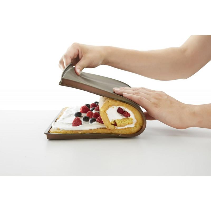 Βάση για ψήσιμο ρολού Lekue 1009100, 40x30 cm, πλατινένιο σιλικόνη, από -60°C έως +220°C, καφέ