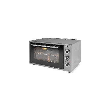 Μικρή κουζίνα Elite EMO-FL 48 2589, 2000W, 48 λίτρα, 3 λειτουργίες, Διπλό τζάμι, Θερμοστάτης, Χρονοδιακόπτης, Τουρμπίνι, Γκρι