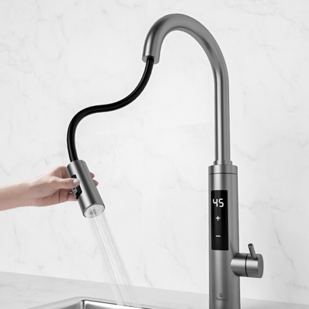 Ηλεκτρική μπαταρία Elite EHD-1514PP, 3300W, Ρυθμιζόμενη ισχύς, Περιστροφή 360°, Αυτοθέρμανση, Οθόνη αφής, IPX4, Ασημί