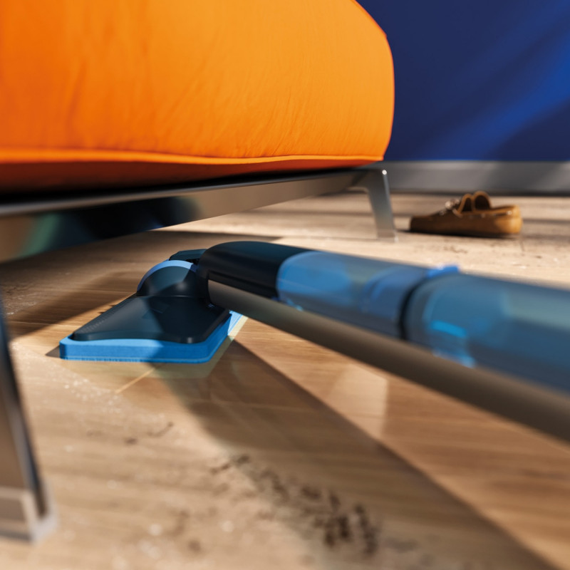 Ηλεκτρική σφουγγαρίστρα Philips OneUp XV5113/01, 2Ah, 70 λεπτά, 50m2, 281/178 ml, 2 λειτουργίες, κεφαλή 360°C, ενδεικτική λυχνία LED, φόρτιση USB, Μπλε