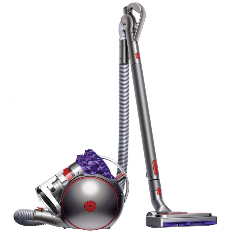 Σκούπα χωρίς σακούλα Dyson Big Ball Parquet 2 228566-01, 600W, 165AW, 1,5 l, τεχνολογία Radial Root Cyclone 2 σταδίων, αυτόματη όρθωση σε περίπτωση ανατροπής, Νικέλιο/μοβ