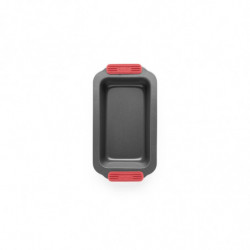 Ταψί Lekue 1009446, 31x17x6,9 cm, Κεραμική αντικολλητική επίστρωση, Ανθρακονήματα, Από +4°C έως +240°C, Μαύρο/Κόκκινο