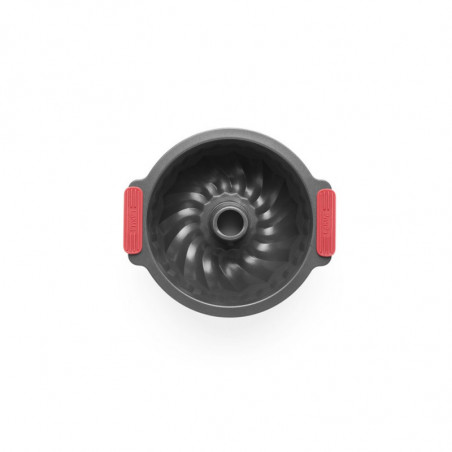 Φόρμα ψησίματος Lekue 1009476, Ø26,5 cm, Κεραμική αντικολλητική επίστρωση, Ανθρακούχος χάλυβας, Από +4°C έως +240°C, Μαύρο/Κόκκινο