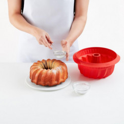 Φόρμα ψησίματος Lekue 1009483, Ø22 cm, Πλατινένιο σιλικόνη, Από -60°C έως +220°C, Κόκκινο