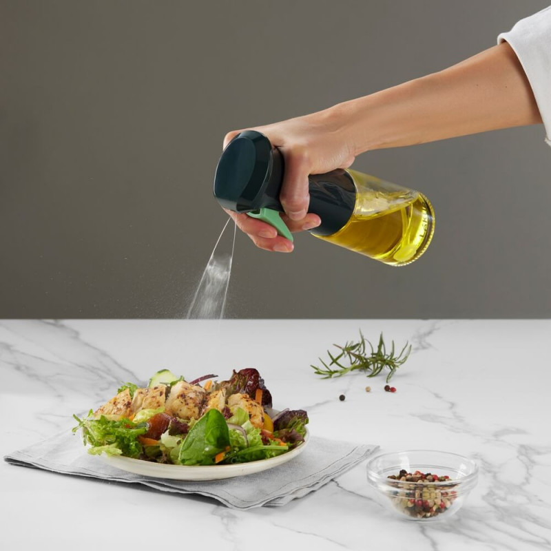 Σπρέι για λάδι και ελαιόλαδο Lekue 1009490, 150 ml, Ø6x20 cm, Από +4 έως +80C, , Χωρίς BPA, Γκρι