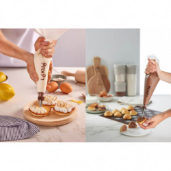 Σετ Κορνε Ζαχαροπλαστικης με 3 εξαρτήματα Lekue 1009491, Πολλαπλής χρήσης, Πολυουρεθάνη, Από 4 έως 70C, Λευκό