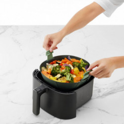 Καλάθι για φριτέζα με ζεστό αέρα Lekue 1009495, 25x25 cm, Από -20°C έως +220C, Σιλικόνη, Χωρίς BPA, Γκρι