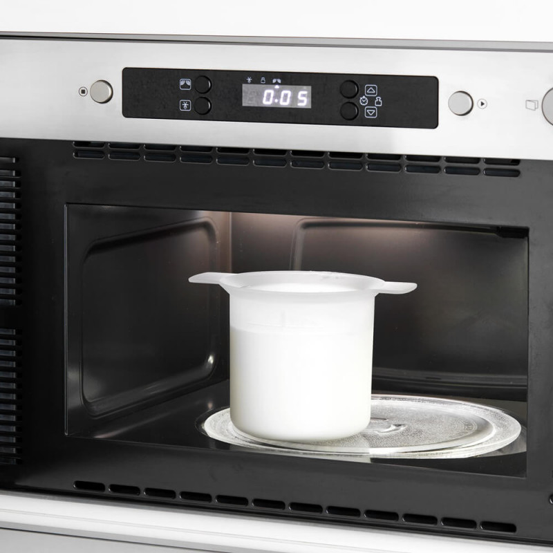 Σετ για την παρασκευή κεφίρ και γιαουρτιού Lekue 1010155, 18,5x14,5x15,5 εκ., Από +4 έως +90C, Λευκό/Μπλε