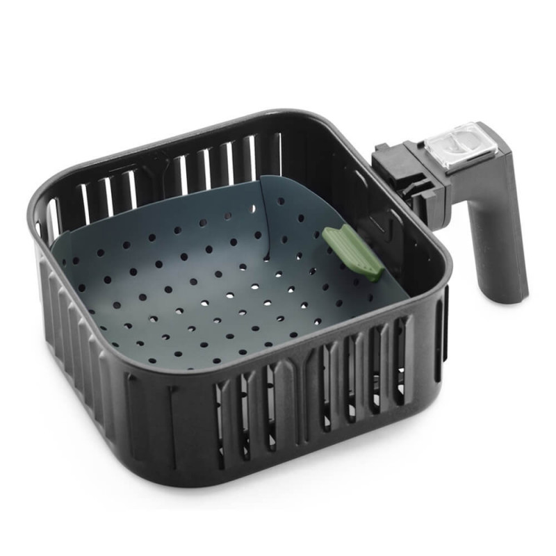 Βάση για ψήσιμο σε φριτέζα με ζεστό αέρα Lekue 1010156, 22x22 cm, -20/+220°C, σιλικόνη, γκρι