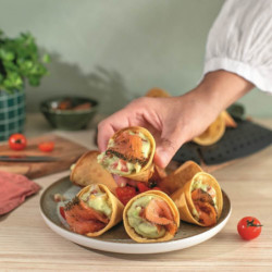 Βάση για ψήσιμο σε φριτέζα με ζεστό αέρα Lekue 1010156, 22x22 cm, -20/+220°C, σιλικόνη, γκρι