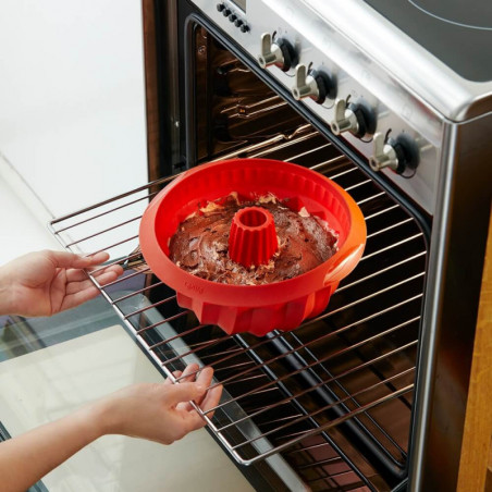 Σετ 2 τεμαχίων φόρμες για ψήσιμο Lekue 1010162, Ø15 cm, 700 ml, Από -60 έως +220C, Πλατινένιο σιλικόνη, Κόκκινο