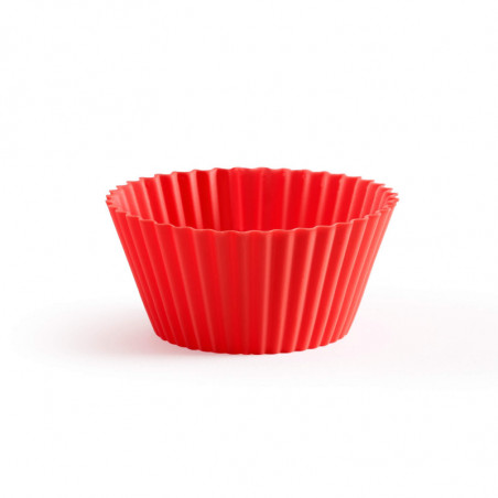 Σετ 6 τεμαχίων φόρμες για μάφιν Lekue 1010163, Ø7 cm, Από -60 έως +220C, Πλατινένιο σιλικόνη, Κόκκινο