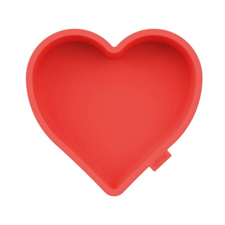Μορφή καρδιάς για ψήσιμο Lekue 1010173, 24,2x22,9x4,4 cm, Από -60 έως +220C, Πλατινένιο σιλικόνη, Κόκκινο