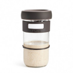 Σετ για την παρασκευή ψωμιού με προζύμι Lekue 1010175, 3 τεμάχια, 9,3 × 9,3 × 17 cm, -20/+80 °C, Καφέ