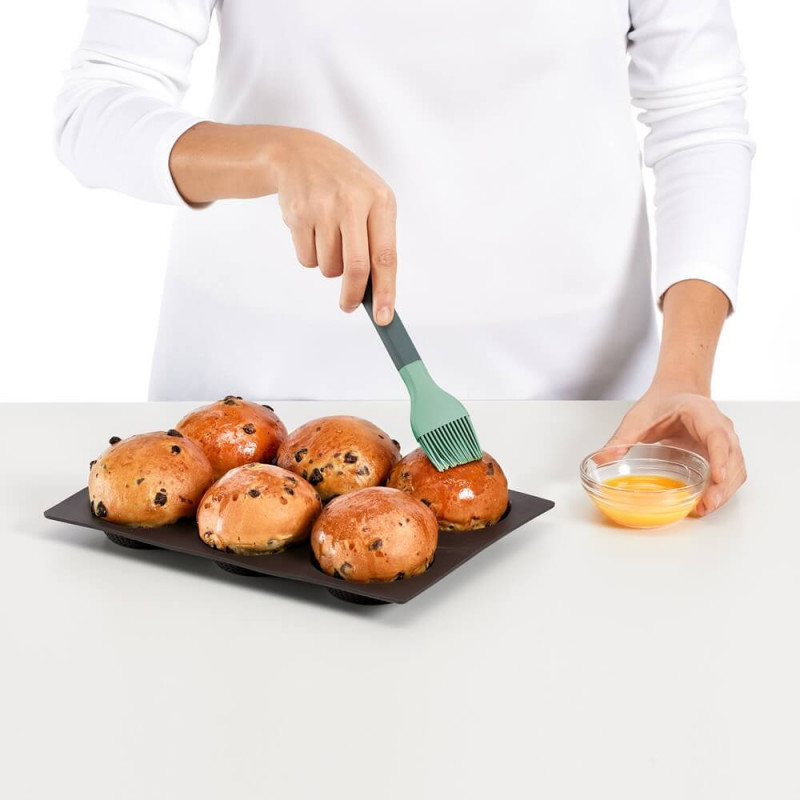 Πινέλο για αλείμματα Lekue 1010185, 21x1,8x4 cm, Από +4 έως +220C, Ανθεκτικό στις γρατσουνιές, Πολυεστερική ρητίνη, Πράσινο