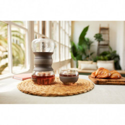 Συσκευή για την παρασκευή τσαγιού Lekue 1010194, 500 ml, Infuser, -20/+100 °C, Γυαλί και σιλικόνη, Καφέ