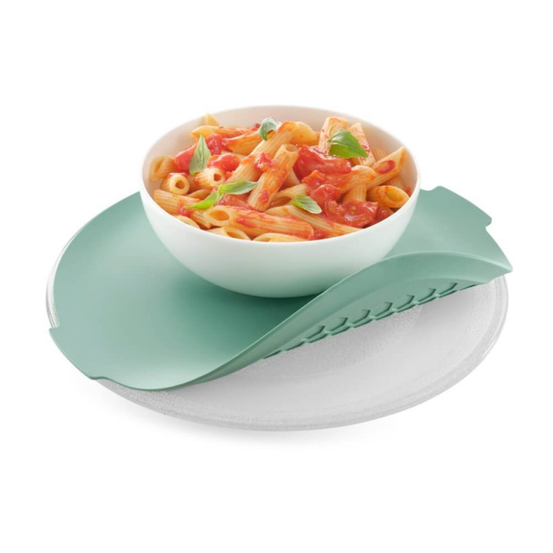 Υποστρώμα για την προστασία του γυάλινου πιάτου στο φούρνο μικροκυμάτων Lekue 1010202, Ø24,5 cm, αντιολισθητικό, ανυψωμένα άκρα, -60/+220°C, σιλικόνη, πράσινο