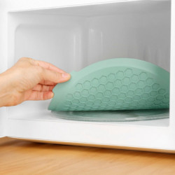 Υποστρώμα για την προστασία του γυάλινου πιάτου στο φούρνο μικροκυμάτων Lekue 1010202, Ø24,5 cm, αντιολισθητικό, ανυψωμένα άκρα, -60/+220°C, σιλικόνη, πράσινο