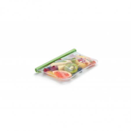 Σακούλα αποθήκευσης και κατάψυξης Lekue 1010205, 21,5x13,5 cm, 500 ml, πλατινένιο σιλικόνη, -20°C/+80°C, Πράσινο