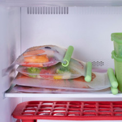 Σακούλα αποθήκευσης και κατάψυξης Lekue 1010207, 21,5x24,5 cm, 1,5 l, πλατινένιο σιλικόνη, -20°C/+80°C, Πράσινο