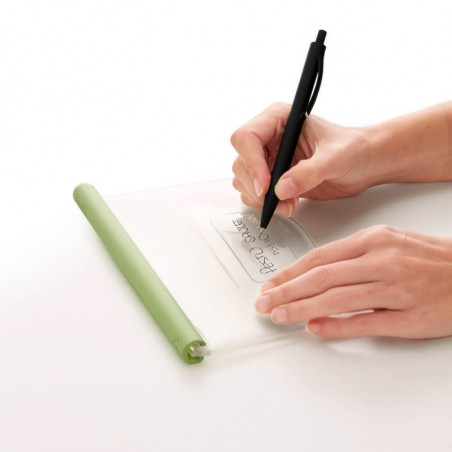 Σακούλα για αποθήκευση και κατάψυξη υγρών και τροφίμων Lekue 1010210, 1,5 l, σιλικόνη, χωρίς διαρροές, πεδίο για εγγραφή, πολυλειτουργική, -60/+220°C, πράσινη