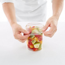 Σετ καπακιών αποθήκευσης Lekue 2 1010211, Ø8,5 cm, πλατινένιο σιλικόνη, -60°C/+220°C, Διαφανές