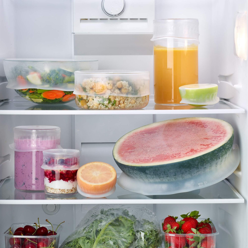 Καπάκι αποθήκευσης Lekue 1010215, 26-30 cm, σιλικόνη, αεροστεγές κλείσιμο, -60/+220°C, διαφανές