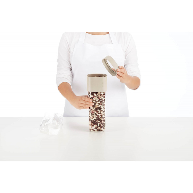 Βάζο αποθήκευσης με πρόσθετο εξάρτημα Lekue Green 1010219, 1,35-1,6 l, πολυπροπυλένιο, -15/+80°C, πράσινο