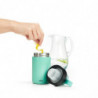 Θερμός με ενσωματωμένο φίλτρο Lekue On The Go 1010229, 500 ml, Διπλό κενό τοίχωμα, Αεροστεγές κλείσιμο, -20/+80°C, Ανοξείδωτο ατσάλι, Τυρκουάζ