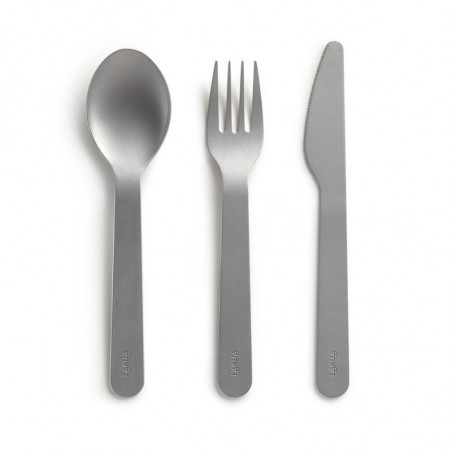 Σετ μαχαιροπίρουνα Lekue On The Go 1010231, 3 τεμάχια, -20°C / +100°C, Ανοξείδωτο ατσάλι, Μαύρο