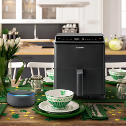 Φριτέζα ζεστού αέρα Cosori Dual Blaze™ CAF-P583S, 6,4 L, Μαύρο