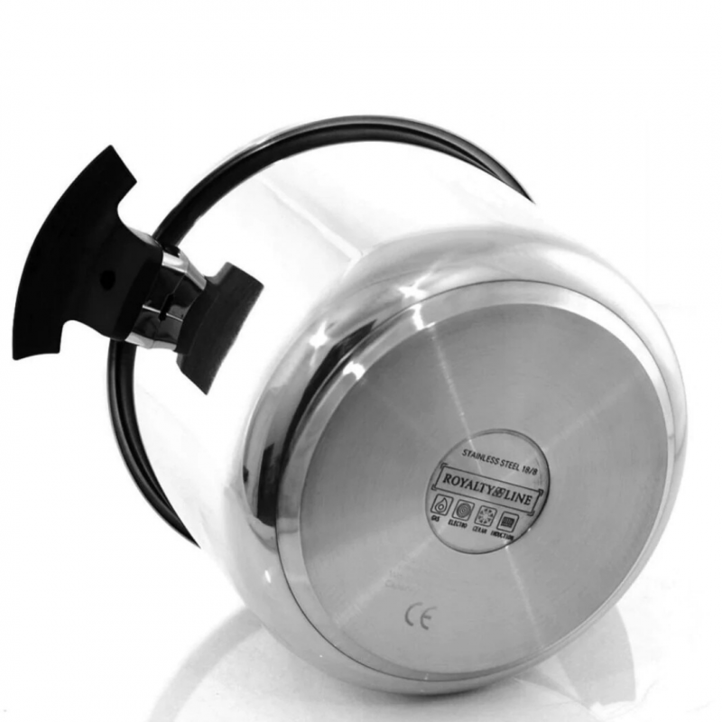 Χύτρα ταχύτητας Royalty Line RL-PS6L, 6 λίτρα, 80 kPa, Ανοξείδωτο ατσάλι, Βαλβίδα ασφαλείας, Επαγωγική εστία, Ασημί