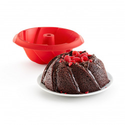 Φόρμα ψησίματος Lekue 1009480, Ø22x8 cm, 1 l, πλατινένιο σιλικόνη, από -60°C έως +220°C, κόκκινο