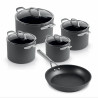 Σετ κατσαρόλες και τηγάνια Ninja Zerostick Premium C35005DE, 9 τεμάχια, Αντικολλητική τεχνολογία, Έως 260C, Επαγωγική εστία, Μαύρο