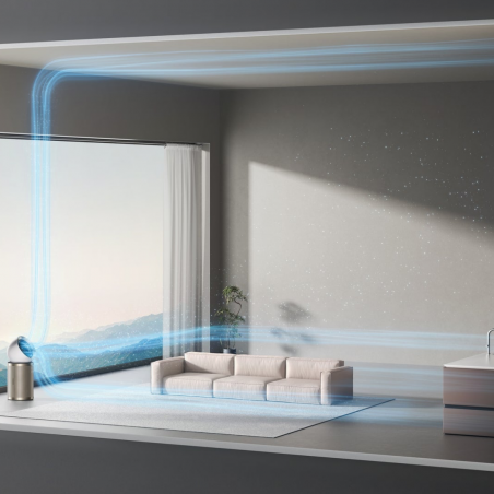 Καθαριστής αέρα Dreame AirPursue PM20 CVF14A, 48 m2, Αυτοματοποιημένες λειτουργίες, Θέρμανση, Στεγνωτήριο και αποστείρωση UVC, TVOC, LCD, HEPA, Λευκό/μπρονζέ