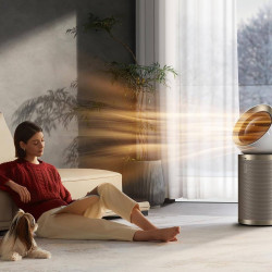 Καθαριστής αέρα Dreame AirPursue PM20 CVF14A, 48 m2, Αυτοματοποιημένες λειτουργίες, Θέρμανση, Στεγνωτήριο και αποστείρωση UVC, TVOC, LCD, HEPA, Λευκό/μπρονζέ