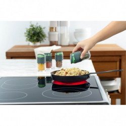 Βάζο για μπαχαρικά Lekue 1009487, 80 ml, Ø5,2x9,2 cm, Γυαλί, +4°C / +80°C, Γκρι