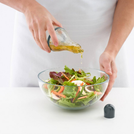 Μπουκάλι για ντρέσινγκ Lekue 1009489, 200 ml, Ø7,2x19,1 cm, Γυαλί, +4°C / +80°C, Γκρι