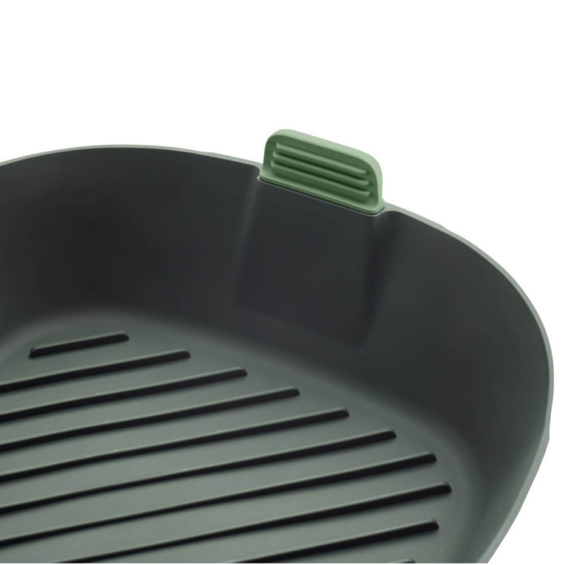 Καλάθι για φριτέζα ζεστό αέρα Lekue 1009494, 22,1x22,1 cm, -20°C / +220°C, σιλικόνη, Μαύρο