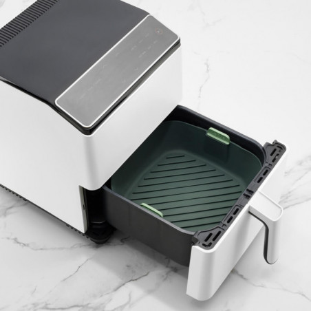 Καλάθι για φριτέζα ζεστό αέρα Lekue 1009494, 22,1x22,1 cm, -20°C / +220°C, σιλικόνη, Μαύρο