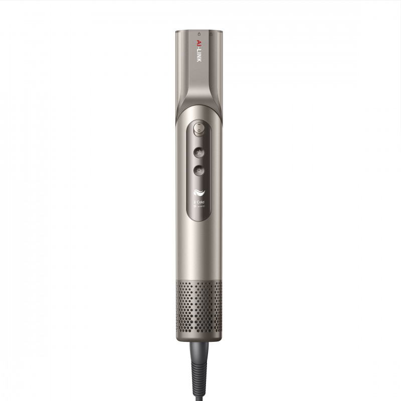 Στεγνωτήρας και στυλίστας/πολυστυλίστας Dreame Dazzle AZD20A, 1400W, 65 m/s, 3 ρυθμίσεις ταχύτητας και ρυθμού, Ιονισμός, Οθόνη, Τιτάνιο χρυσό