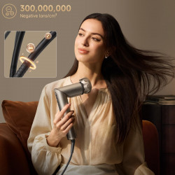 Στεγνωτήρας και στυλίστας/πολυστυλίστας Dreame Dazzle AZD20A, 1400W, 65 m/s, 3 ρυθμίσεις ταχύτητας και ρυθμού, Ιονισμός, Οθόνη, Τιτάνιο χρυσό