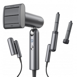 Στεγνωτήρας μαλλιών Dreame Pocket AHD51-SG Pro, 1300W, 110.000 στροφές/λεπτό, 70 m/s, 2 ταχύτητες, 5 ρυθμοί, NTC, Coanda, πτυσσόμενος, γκρι