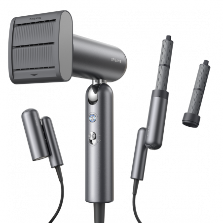 Στεγνωτήρας μαλλιών Dreame Pocket AHD51-SG Pro, 1300W, 110.000 στροφές/λεπτό, 70 m/s, 2 ταχύτητες, 5 ρυθμοί, NTC, Coanda, πτυσσόμενος, γκρι