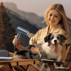 Στεγνωτήρας μαλλιών Dreame Pocket AHD51-SG Pro, 1300W, 110.000 στροφές/λεπτό, 70 m/s, 2 ταχύτητες, 5 ρυθμοί, NTC, Coanda, πτυσσόμενος, γκρι