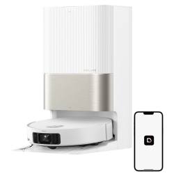 Ρομπότ σκούπα Dreame X50 Ultra RLX85CE‑6‑WH, 20000 Pa, αναγνώριση εμποδίων με τεχνητή νοημοσύνη, πλοήγηση 360°, φωνητικός έλεγχος, αποστείρωση με υπεριώδη ακτινοβολία, λευκό