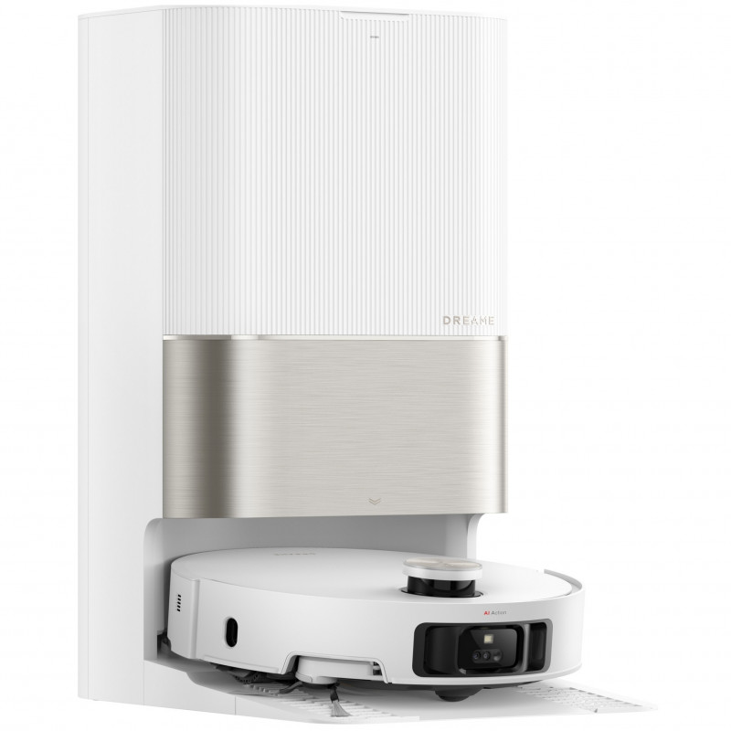 Ρομπότ σκούπα Dreame X50 Ultra RLX85CE‑6‑WH, 20000 Pa, αναγνώριση εμποδίων με τεχνητή νοημοσύνη, πλοήγηση 360°, φωνητικός έλεγχος, αποστείρωση με υπεριώδη ακτινοβολία, λευκό