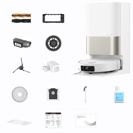 Ρομπότ σκούπα Dreame X50 Ultra RLX85CE‑6‑WH, 20000 Pa, αναγνώριση εμποδίων με τεχνητή νοημοσύνη, πλοήγηση 360°, φωνητικός έλεγχος, αποστείρωση με υπεριώδη ακτινοβολία, λευκό