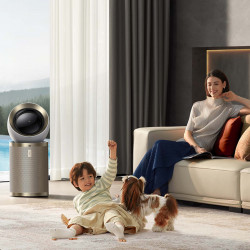 Καθαριστής αέρα Dreame AirPursue PM10 CVF24A, 36 m2, Αυτοματοποιημένες λειτουργίες, Στεγνωτήριο πλάσματος και UVC, TVOC, LCD, HEPA, Λευκό/μπρονζέ